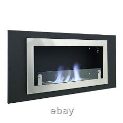 1100 Glass Alcohol Fireplace Stainless Steel Bio Flame Ethanol Wall Fire Biofire