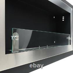 1145x535 mm Bio Ethanol Fireplace Biofire Fire Burner Wall Mount/Inset Heater