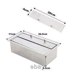 120cm Wall/Inset Stainless Steel Bio Ethanol Fireplace Biofire 3 Burner with Glass