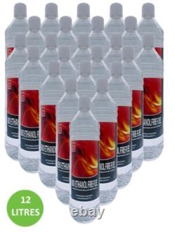 12 Litres Bio ethanol Fuel Clean Burn Bioethanol Premium Grade FREE ODOUR SHOT