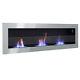 140x40cm Bio Ethanol Fireplace Wall Hung/ Recessed Bio Fire Burner With Glass