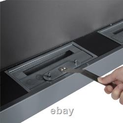 140cm Glass Bio Ethanol Fireplace Wall Mounting Heater Biofire Stainless Steel