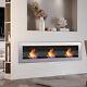 140cm Stainless Steel Bio Ethanol Fireplace Biofire Fire Burner Wall Mount/inset