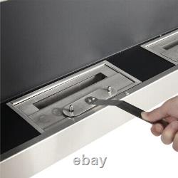 140cm Stainless Steel Bio Ethanol Fireplace Biofire Fire Burner Wall Mount/Inset
