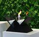 14.5 Portable Square Fireplace Bioethanol Tabletop Fire Bowl Firepit Home Deco