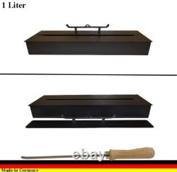 1 liters Ethanolburner Burner Black for gel and ethanol fireplaces Fire Place