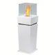 2 In 1 Gel Bio Ethanol Standing Fireplace White Smoke-free & Odorless, Luxury