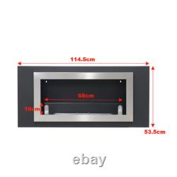 3045 Wall/ Insert Fire Flame Bio Ethanol Stainless Steel Glass Fire Fireplace