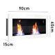 35/47/55 Inch Bio Ethanol Fireplace Wall Mounted / Inset Steel Glass Fire Burner