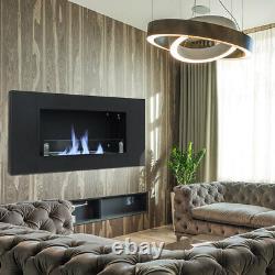 43 Bio Ethanol Fireplace Biofire Fire Wall Mounted/Recessed/Inset Burner +Glass