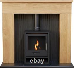 45 Oak Bio Ethanol Stove Fireplace Eco Friendly, Freestanding Heater