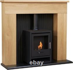 45 Oak Bio Ethanol Stove Fireplace Eco Friendly, Freestanding Heater