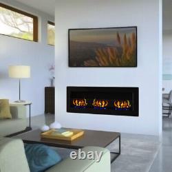 47 INCH Inset/ Wall Mounted Bio Ethanol Fuel Fireplace Bio Fire Burner with Glass