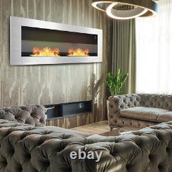 50/60/70 Wall Mounted LED Fireplace Electric or Bioethanol Fireplace Inset Fire