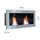 50 Anthracite Bio Ethanol Inset/wall Mounted Fireplace Biofire Toughened Glass