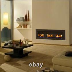 50inch Bio Ethanol Insert/Wall Mounted Fireplaces Biofire Burner Toughened Glass