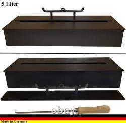 5 liters Ethanolburner Burner Black for gel and ethanol fireplaces Fire Place