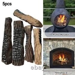 5pcs Artificial Logs Decorative Wood for Bio-Ethanol or Gas Fireplace Firewood