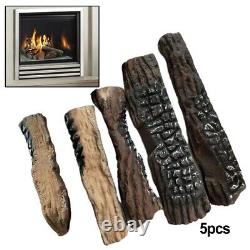 5pcs Artificial Logs Decorative Wood for Bio-Ethanol or Gas Fireplace Firewood