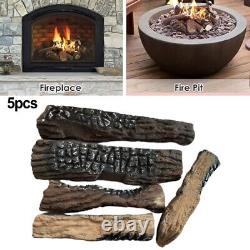 5pcs Artificial Logs Decorative Wood for Bio-Ethanol or Gas Fireplace Firewood