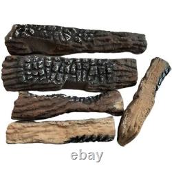 5pcs Artificial Logs Decorative Wood for Bio-Ethanol or Gas Fireplace Firewood