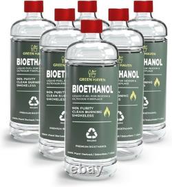 6L Bioethanol Fuel Clean, Smokeless Liquid for Fireplaces & Fire Pits