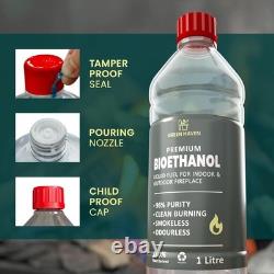 6L Bioethanol Fuel Clean, Smokeless Liquid for Fireplaces & Fire Pits