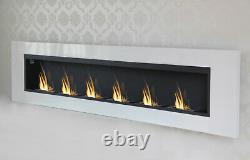 6 Burner Luxury Chimney Bio Ethanol Gel Fireplace Wall Cheminee White High Gloss