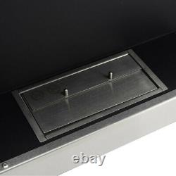 900x400x150mm Bio Ethanol Fireplace Wall Mounted/Inset Biofire Fire Burner Steel