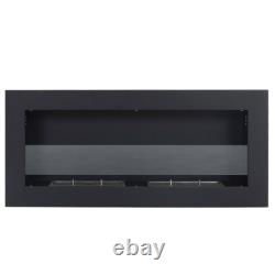 90/120/140cm Bio Ethanol Fireplace Wall Mounted Inset Biofire Fire Burner Heater