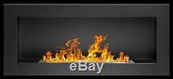 90er Gel and Ethanol Fireplace Black Bio-Ethanol Wall NEW