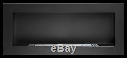 90er Gel and Ethanol Fireplace Black Bio-Ethanol Wall NEW