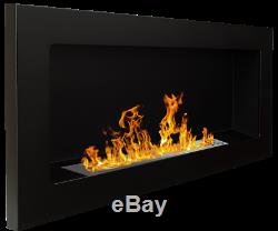 90er Gel and Ethanol Fireplace Black Bio-Ethanol Wall NEW