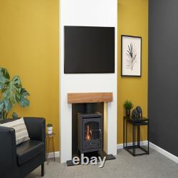 Acantha Pre-Built Stove Media Wall 1 with OKO S2 Bio Ethanol Stove in Charcoa