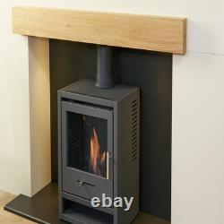 Acantha Pre-Built Stove Media Wall 2 with TV Recess & OKO S1 Bio Ethanol Stov