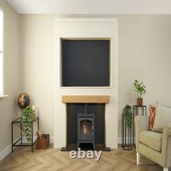 Acantha Pre-Built Stove Media Wall 2 with TV Recess & OKO S2 Bio Ethanol Stov