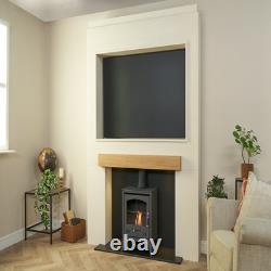 Acantha Pre-Built Stove Media Wall 2 with TV Recess & OKO S2 Bio Ethanol Stov