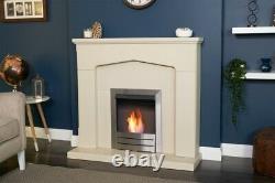 Adam Cotswold Fireplace Suite in Stone Effect with Colorado Bio Ethanol Fire
