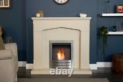 Adam Cotswold Fireplace Suite in Stone Effect with Colorado Bio Ethanol Fire