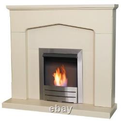 Adam Cotswold Fireplace in Stone Effect with Colorado Bio Ethanol Fire Brushe