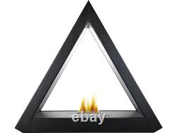 Adam Geo Bio Ethanol Triangle Fireplace Suite Black, 39