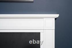 Adam Georgian Fireplace in Pure White & Black with Colorado Bio Ethanol Fire