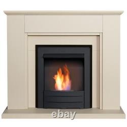 Adam Greenwich Fireplace Suite in Stone Effect with Colorado Bio Ethanol Fire