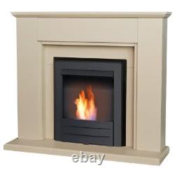 Adam Greenwich Fireplace Suite in Stone Effect with Colorado Bio Ethanol Fire