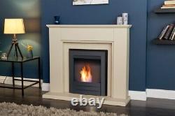 Adam Greenwich Fireplace Suite in Stone Effect with Colorado Bio Ethanol Fire