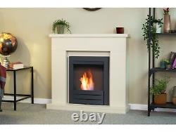Adam Lomond Fireplace Stone Effect + Colorado Bio Ethanol Fire Black, 39