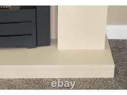 Adam Lomond Fireplace Stone Effect + Colorado Bio Ethanol Fire Black, 39