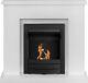 Adam Lomond Fireplace Suite In Pure White With Colorado Bio Ethanol Fire In B
