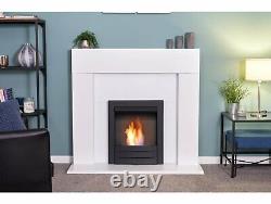 Adam Miami Fireplace Pure White + Colorado Bio Ethanol Fire Black, 48