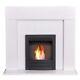 Adam Miami Fireplace In Pure White With Colorado Bio Ethanol Fire In Black, 4